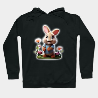 Floral Hopper bunny Hoodie